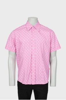 Men's printed short sleeve shirt