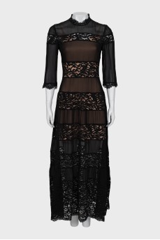 Semi-sheer maxi dress