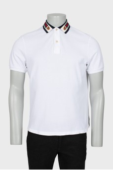 Men's white t-shirt with perforation