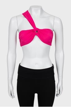 Pink draped top