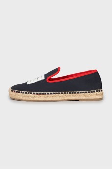 Mixed color textile espadrilles