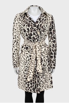 Animal print raincoat