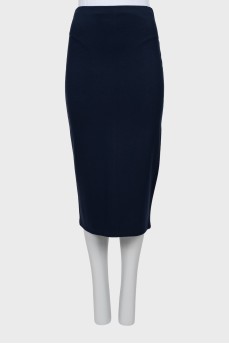 Blue pencil skirt