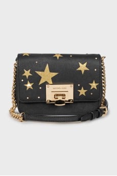 Printed leather mini bag