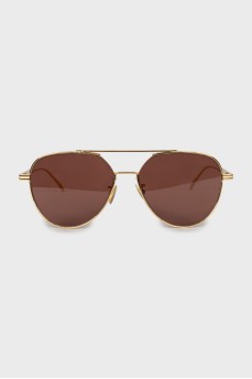 Men's sunglasses with gold frame
