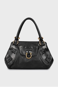 Tote bag with gold-tone hardware