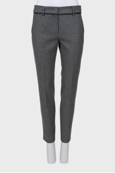 Gray tapered trousers