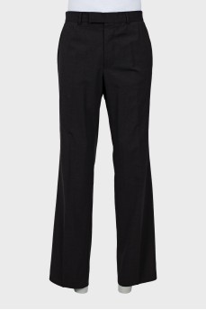 Men's straight wool trousers