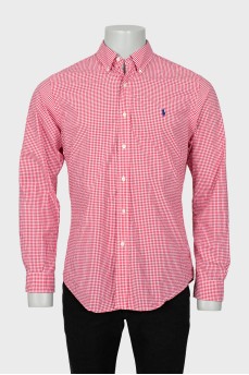 Men's fitted checkered shirt