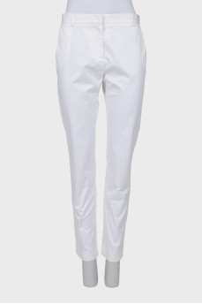 White slim fit trousers