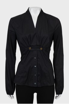 Black fitted blouse