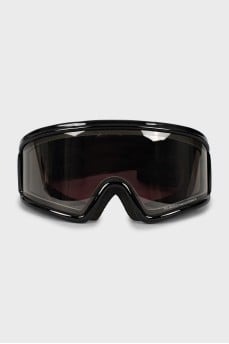 Ski mask with logo on strap