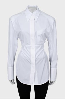 White shirt with open back