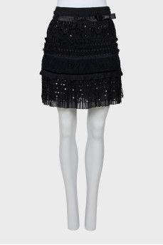 Decorated mini skirt