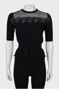 Fitted wool T-shirt