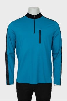 Men's two-tone long sleeve with zipper
