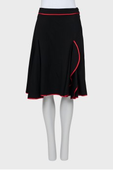 Black wool skirt