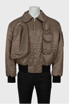 Men's cropped bomber jacket