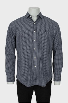 Men's black and white checkered shirt