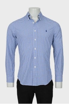 Men's plaid shirt slim fit