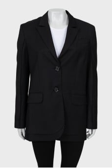 Straight-fit wool jacket