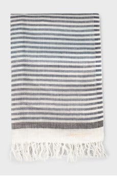 Mixed color striped scarf
