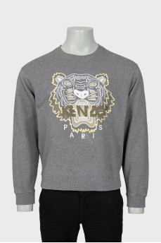 Men's sweatshirt with embroidered print