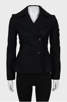 Black cropped coat