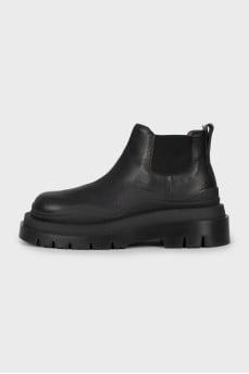 Black boots with chunky soles