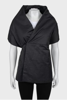 Black cape with ties