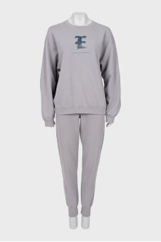 Tracksuit with ribbed print