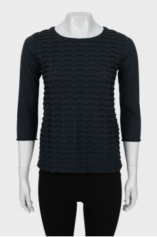 Gray jumper with 3/4 sleeves
