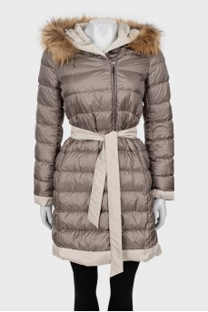 Reversible jacket with fur