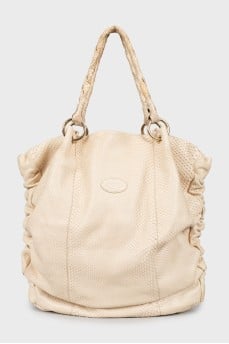 Snakeskin shopper bag