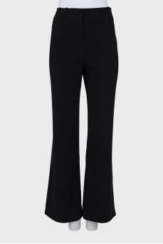 Black flared trousers