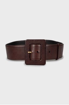 Wide leather belt