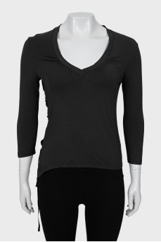 Black long sleeve with side ties