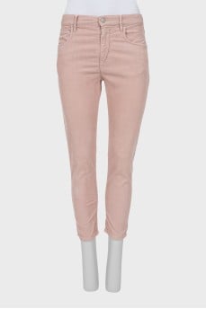 Pink corduroy trousers