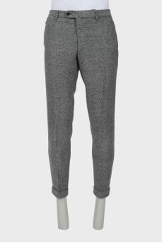 Men's gray trousers with arrows