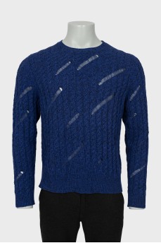 Men's distressed sweater