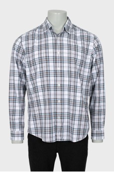 Men's mixed color plaid shirt