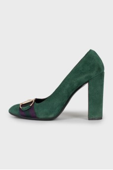 Green Square Toe Shoes