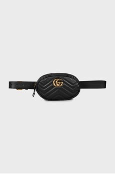 Сумка Black Matelassé Leather GG Marmont
