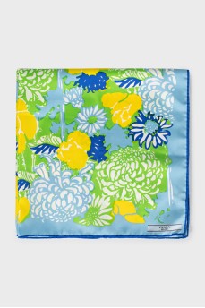 Floral silk scarf