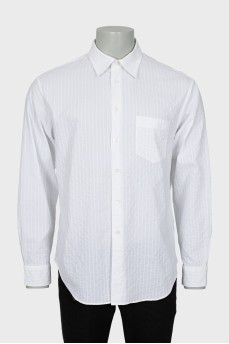 Men's white striped shirt