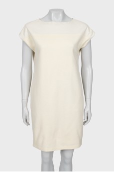 Beige short sleeve dress
