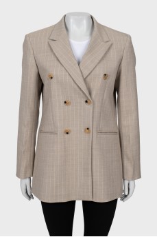Double-breasted jacket with stripes