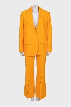 Orange suit with trousers