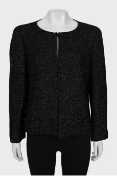 Black jacket with hooks, loose fit