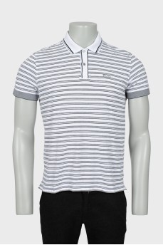Men's striped polo shirt